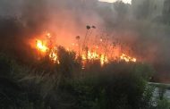 حريق في جبل البيسارية والدفاع المدني يحاول إخماده