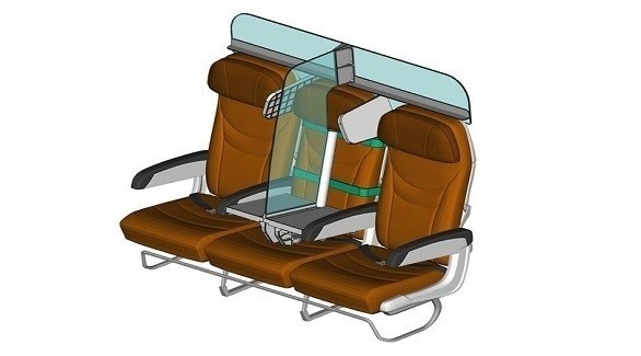 بالصور ـ تصميم نموذج لتطبيق التباعد الاجتماعي في مقاعد الطائرة