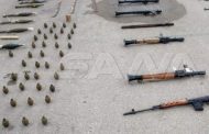 ضبط أسلحة وذخائر متنوعة من مخلفات الإرهابيين في ريف درعا الغربي