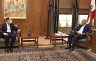 الرئيس بري أبرق لنظيره الاردني واستقبل المدير العام لإدارة المناقصات وممثل الامام السيد علي السيستاني في لبنان