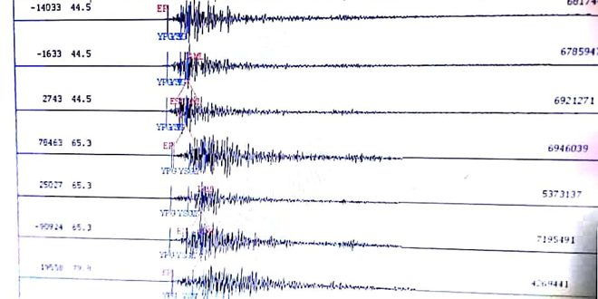المركز الوطني للزلازل: هزة أرضية بقوة 6 درجات على مقياس ريختر في منطقة لواء إسكندرون