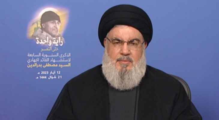 نصرالله: نتواصل مع قيادات الفصائل الفلسطينية ولن نتردد بأي خطوة حين تفرض المسؤولية علينا ذلك