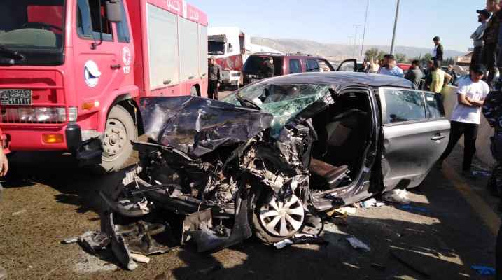 3 جرحى في حادث سير على الاوتستراد العربي في المرج